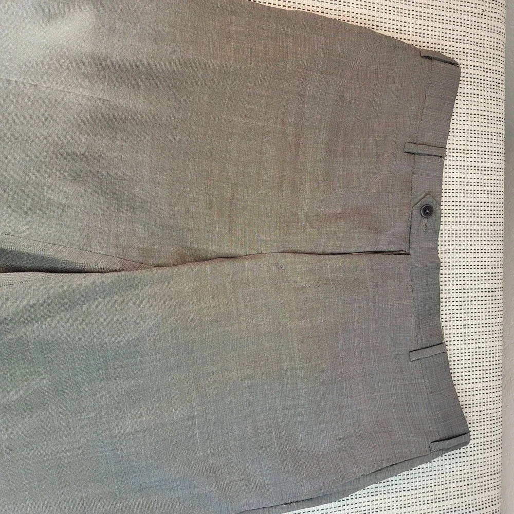 Zanella Devon Dress Pants Mens 38x30 Gray Wool Flat‎ Front Made In Italy